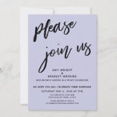 Invitation Réception de mariage moderne "Veuillez vous joindr (Devant)