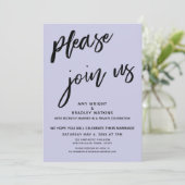 Invitation Réception de mariage moderne "Veuillez vous joindr (Debout devant)
