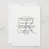 Invitation Réception de mariage monogramme bleu pâle et blanc (Dos)