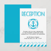 Invitation Réception de mariage nautique (Devant / Derrière)