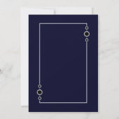Invitation Réception de mariage Navy Blue Happily Ever After (Dos)