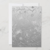 Invitation Réception de mariage noir et blanc (Dos)