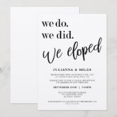 Invitation Réception de mariage Nous avons fait Nous avons él (Devant / Derrière)