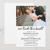 Invitation Réception de mariage Nous avons fait un nœud (Devant / Derrière)