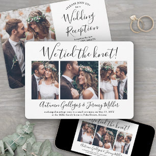 Invitation Réception de mariage "Nous avons uni nos vies" 4 p