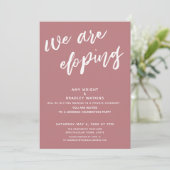 Invitation Réception de mariage Nous nous enfuyons Rose pouss (Debout devant)
