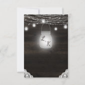 Invitation Réception de mariage Oak Ridge Rustique Bois & Den (Dos)