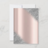 Invitation  Réception de mariage ombre rose gold pailleté arg (Dos)