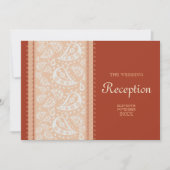 Invitation Réception de mariage Paisley Spice (Devant)