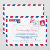 Invitation Réception de mariage par avion à Clearwater Beach (Devant / Derrière)