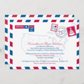 Invitation Réception de mariage par avion Clearwater Beach Fl (Devant / Derrière)