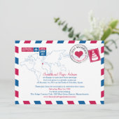 Invitation Réception de mariage par avion Espagne (Debout devant)