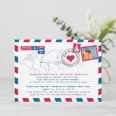 Invitation Réception de mariage par avion Espagne (Debout devant)