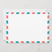 Invitation Réception de mariage par avion postal de Floride (Dos)