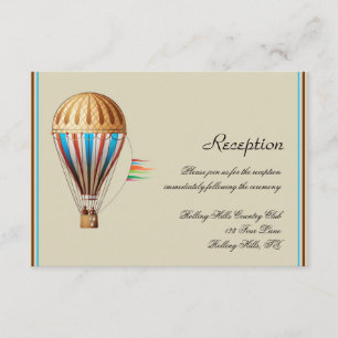 Invitation Réception de mariage par ballon à air chaud Vintag
