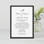 Invitation Réception De Mariage Pas Chère Après-Mariage Blanc (Debout devant)