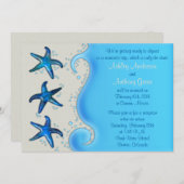 Invitation Réception de mariage Paua Shell Starfish seulement (Devant / Derrière)