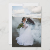 Invitation Réception de mariage personnalisée avec photo de f (Dos)