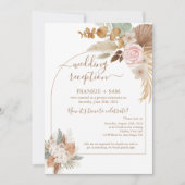 Invitation Réception de mariage photo Boho (Devant)