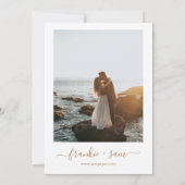 Invitation Réception de mariage photo Boho (Dos)