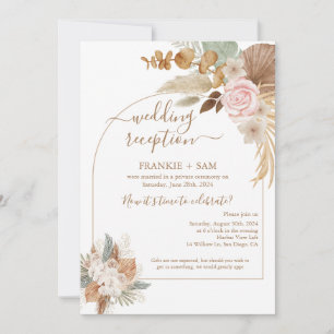 Invitation Réception de mariage photo Boho