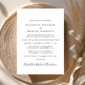 Invitation Réception de mariage photo d'arch moderne chic