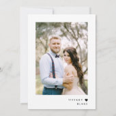 Invitation Réception de mariage photo de mariage Happily Ever (Dos)