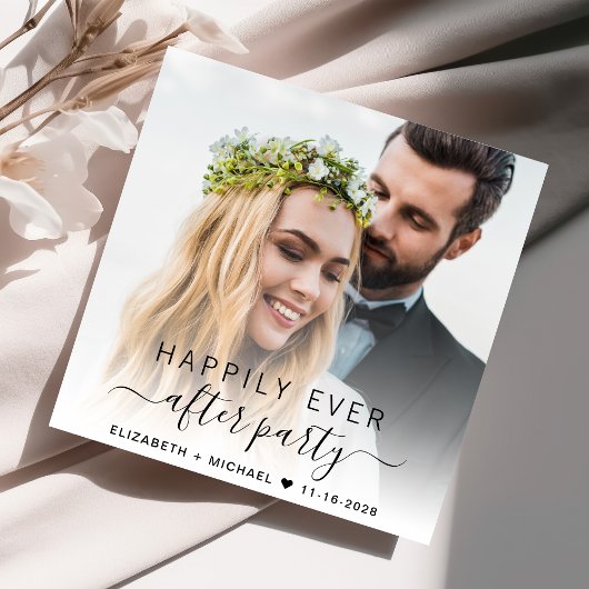 Invitation Réception de mariage photo élégante