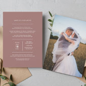 Invitation Réception de mariage photo minimaliste