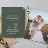 Invitation Réception de mariage photo minimaliste