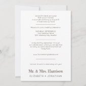 Invitation Réception de mariage photo rustique Boho (Dos)