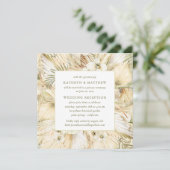 Invitation Réception de mariage post-Pampas Grass Boho Floral (Debout devant)