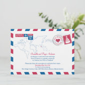 Invitation Réception de mariage postal aérien en Thaïlande (Debout devant)