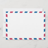 Invitation Réception de mariage postale des Bahamas Air Mail (Dos)