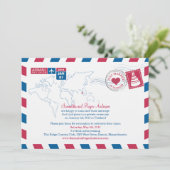 Invitation Réception de mariage postale par avion Thaïlande (Debout devant)