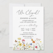 Invitation Réception de mariage pour fleur sauvage Botanical  (Devant)