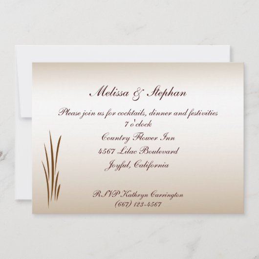 Invitation Réception de mariage pour la récolte d'automne (Devant)