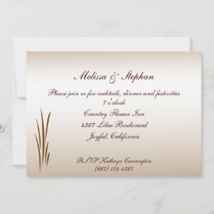 Invitation Réception de mariage pour la récolte d'automne