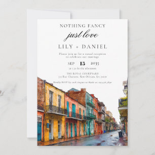 Invitation Réception de mariage pour une fugue à la Nouvelle-