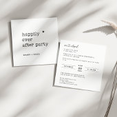 Invitation Réception de mariage pour une fugue sur machine à