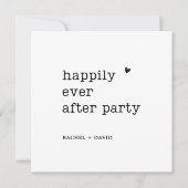 Invitation Réception de mariage pour une fugue sur machine à (Devant)