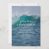 Invitation Réception de Mariage Privée Vagues Déferlantes Seu (Devant)