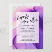 Invitation Réception de mariage Purple Inks Happily Ever Afte (Devant)