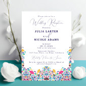 Invitation Réception de mariage Rainbow Fiesta mexicaine vibr