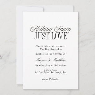 Invitation Réception de mariage : Rien de fantaisie, juste de