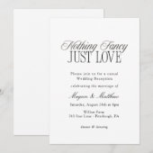 Invitation Réception de mariage : Rien de fantaisie, juste de (Devant / Derrière)