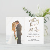 Invitation Réception de mariage : rien de fantaisiste, juste  (Debout devant)