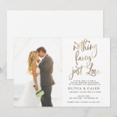 Invitation Réception de mariage, rien de fantaisiste juste de (Devant / Derrière)