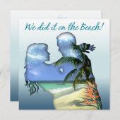 Invitation Réception de mariage romantique de couples de (Devant / Derrière)