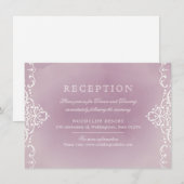 Invitation Réception de mariage romantique élégant mauve vint (Devant / Derrière)